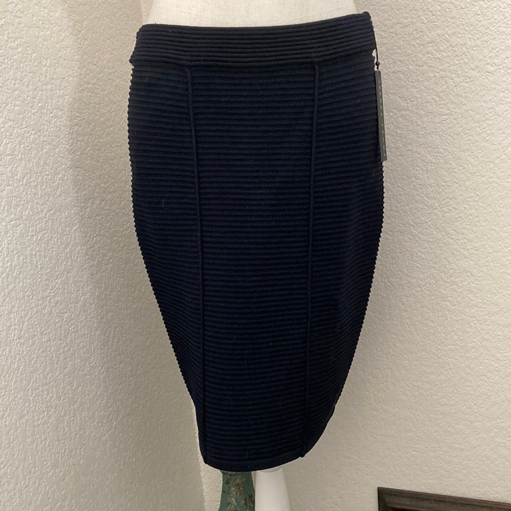 Ivanka Trump Navy Bandage Tight Stretch Pencil Skirt Size Small